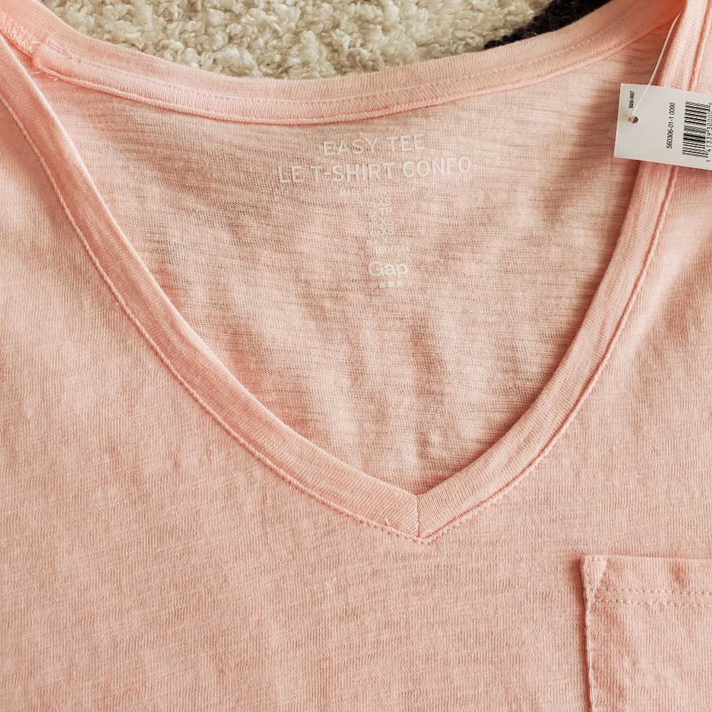 Gap Pink Easy Tee V Neck Dress XS - Picture 3 of 3